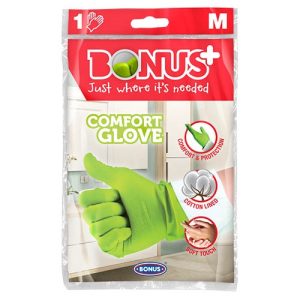 Gumikesztyű Komfort bolyhos belsővel M 1pár/csomag