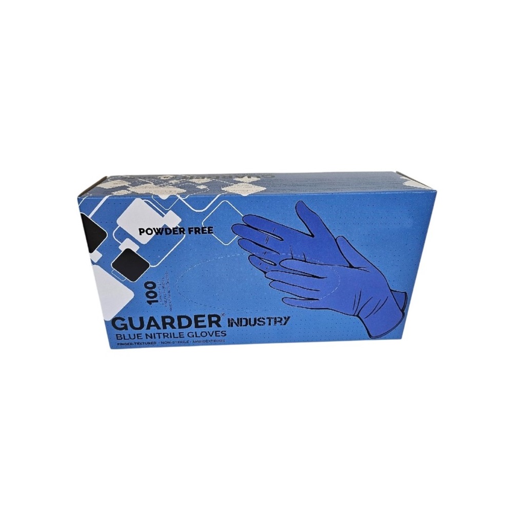 Gumikesztyű nitril púdermentes M 100 db/doboz GUARDER® Industry kék 1 Gumikesztyű nitril púdermentes M 100 db/doboz GUARDER® Industry kék