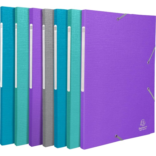 Gumis mappa karton Exacompta Teksto A/4 vegyes színek 2 Gumis mappa karton Exacompta Teksto A/4 vegyes színek - Image 2