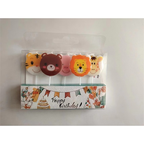 Gyertya szülinapi állatos 8,5 cm 5db/csomag 1 Gyertya szülinapi állatos 8,5 cm 5db/csomag