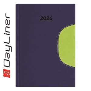 Határidőnapló Memphis B5 heti, fehér lapokkal kék-zöld Dayliner 2026.