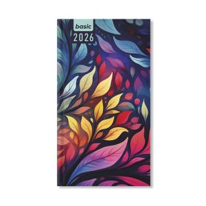 Határidőnapló Period Basic Zsebnaptár álló Rainbow papír 2026