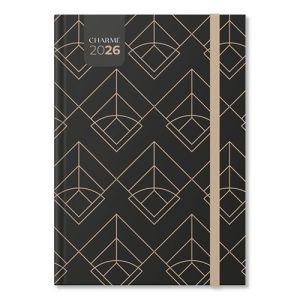 Határidőnapló Period Charme A/5 napi Antracit papír 2026