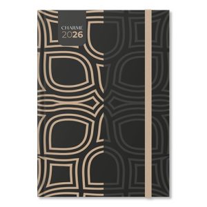 Határidőnapló Period Charme B/5 heti Black papír 2026