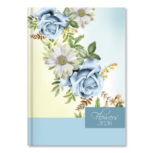 Határidőnapló Period Flowers A/5 napi Blue papír 2026