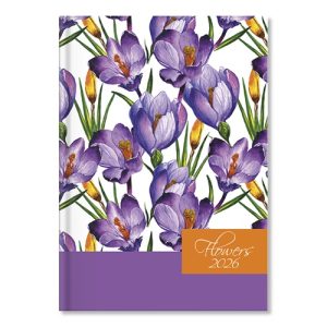 Határidőnapló Period Flowers B/6 heti Purple papír 2026