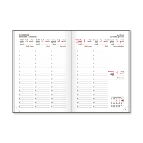 Határidőnapló Period Lamé B/6 heti körbev. Lamé bronz 2026 2 Határidőnapló Period Lamé B/6 heti körbev. Lamé bronz 2026 - Image 2