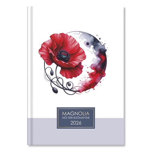 Határidőnapló Period Magnólia B/6 napi női tervező Poppy 2026 1 Határidőnapló Period Magnólia B/6 napi női tervező Poppy 2026