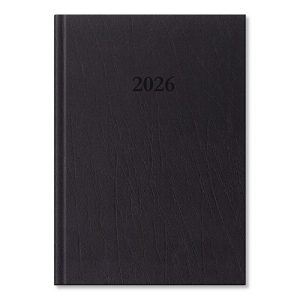 Határidőnapló Period Standard A/5 napi fekete műbőr 2026