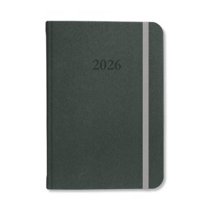 Határidőnapló Period Velour A/5 napi varrott sötétzöld 2026