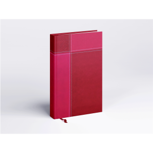 Határidőnapló Prémium M B/5, heti krémszínű lapokkal piros Realsystem 2026.