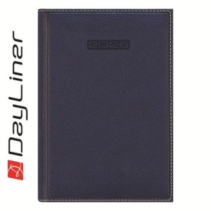 Határidőnapló Sherwood A5 napi, krémszínű lapokkal kék Dayliner 2026.