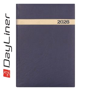 Határidőnapló The Boss A5 napi, fehér lapokkal kék Dayliner 2026.