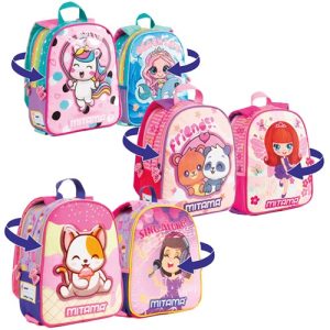 Hátitáska Mitama óvodás, 2 oldalas, SPINNY lányos dizájn