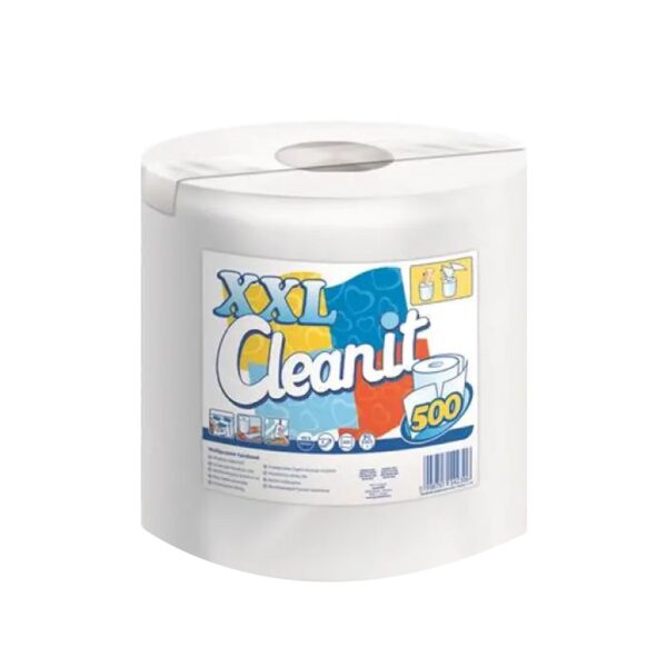 Haztartasi papirtorlo 2 retegu 500 lapos egyesevel csomagolt Cleanit XXL500 Lucart i536251