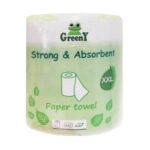 Háztartási papírtörlő 2 rétegű 500 lapos egyesével csomagolt Greeny 500 XXL - Image 2