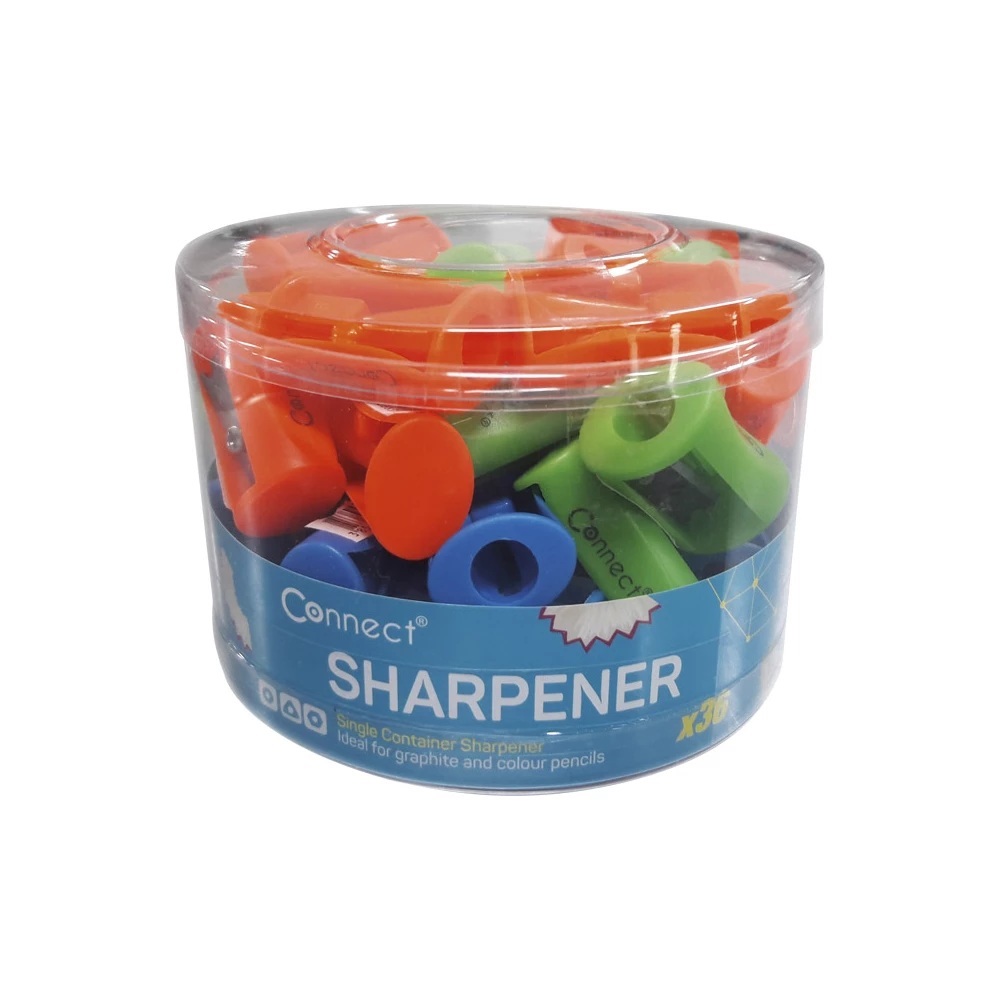 Hegyező 1 lyukú műanyag Connect különféle színek 2 Hegyező 1 lyukú műanyag Connect különféle színek - Image 2