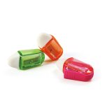 Hegyező, 1 lyukú, radírral, 1 db/bliszter, Keyroad Twist, vegyes színek - Image 2