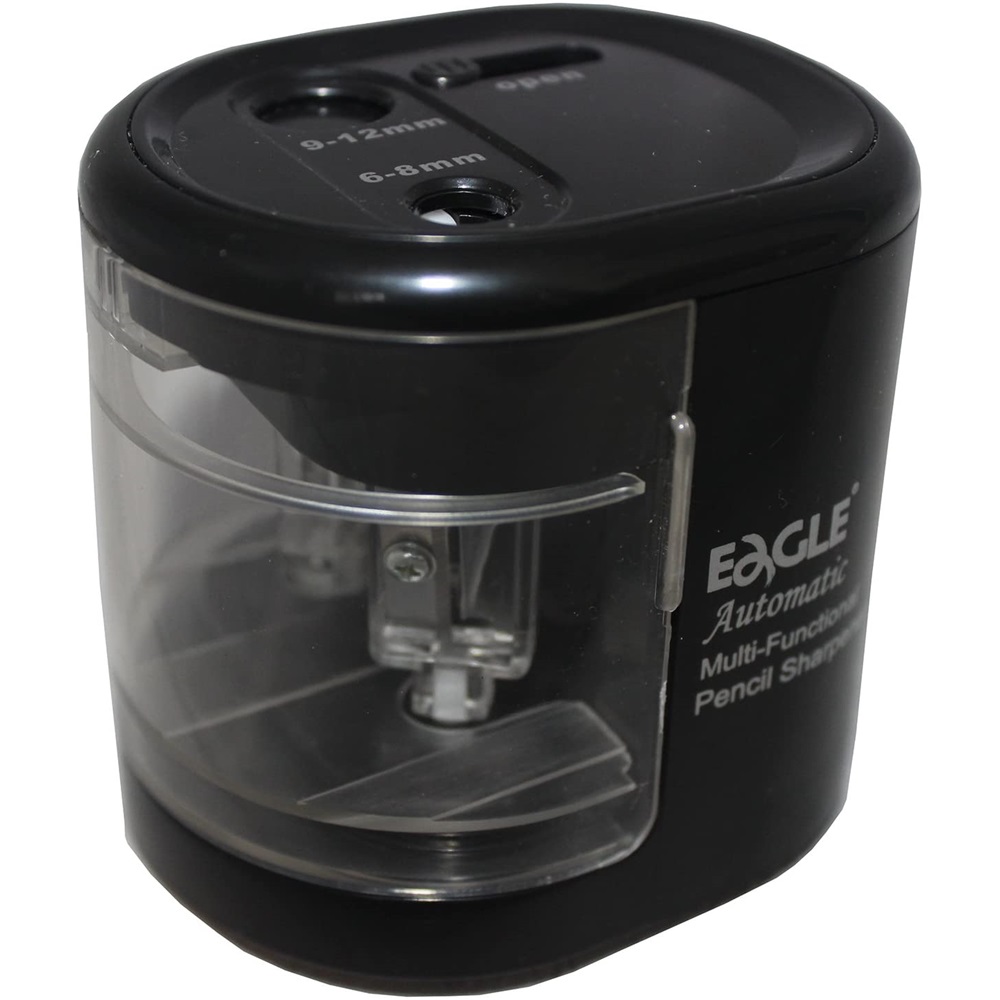 Hegyező asztali 2 lyukú elektromos elemes és USB adapterrel működtethető EG5161 Eagle fekete 1 Hegyező asztali 2 lyukú elektromos elemes és USB adapterrel működtethető EG5161 Eagle fekete