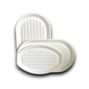 Hidegtál 5 személyes  (43 x 28 cm) komposztálható cukornád fehér