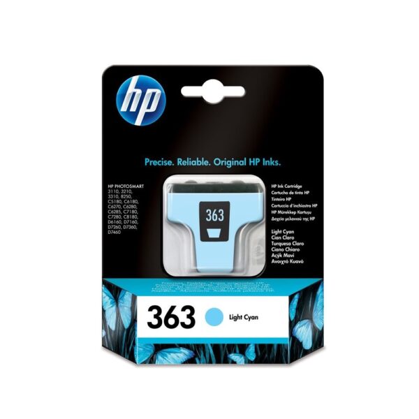 Hp 363 C8774EE tintapatron light cyan ORIGINAL leertekelt i181372