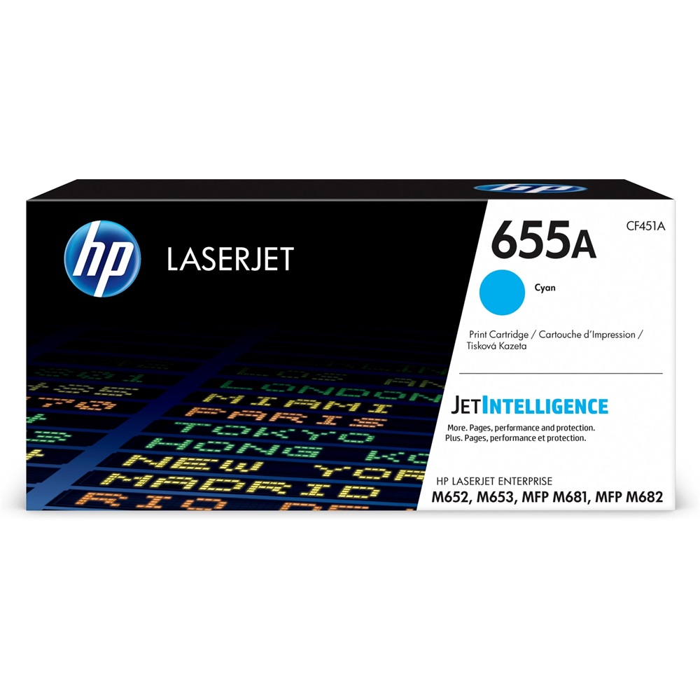 Hp CF451A toner cyan ORIGINAL (655A) 1 Hp CF451A toner cyan ORIGINAL (655A)