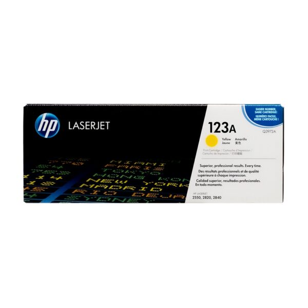 Hp Q3972A toner yellow ORIGINAL leertekelt 123A i181507