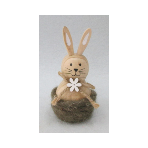 Húsvéti dekor fa nyúl kaspóban 5x11 cm 1 Húsvéti dekor fa nyúl kaspóban 5x11 cm