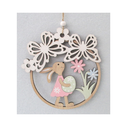 Húsvéti fa akasztós nyuszi virággal 7,5x9 cm 1 Húsvéti fa akasztós nyuszi virággal 7,5x9 cm