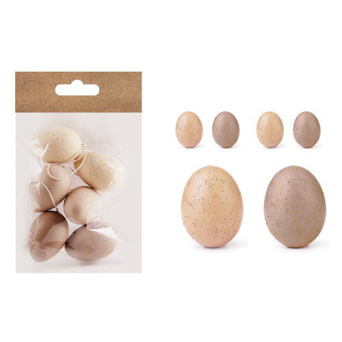 Húsvéti tojásdekoráció natúr/barack 6 db/csomag 1 Húsvéti tojásdekoráció natúr/barack 6 db/csomag