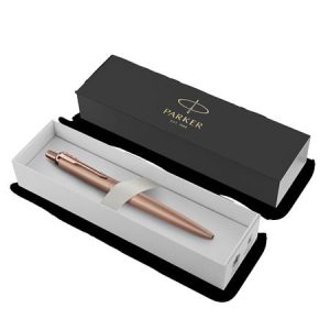 Golyóstoll, 0,7 mm, nyomógombos, rózsaszín klip, rózsaszín tolltest, PARKER, "Royal Jotter XL", kék