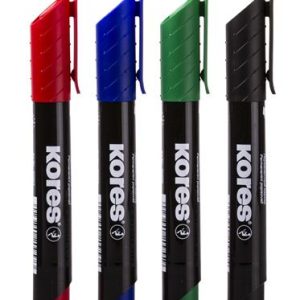 Alkoholos marker, 3-5 mm, kúpos, KORES "K-Marker XP1", 4 különböző szín