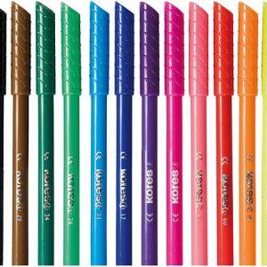 Filctoll készlet, kimosható, KORES "Korellos", 12 különböző szín