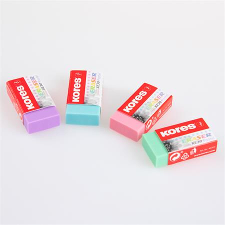 Radír, KORES "KE-30", 3 pasztell szín 2 Radír, KORES "KE-30", 3 pasztell szín