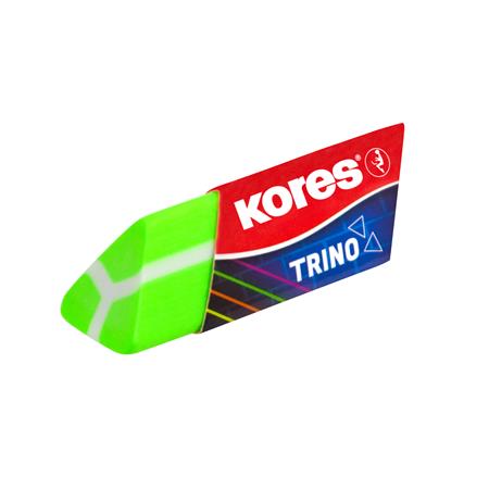 Radír, KORES "Trino", vegyes neon színek 3 Radírok