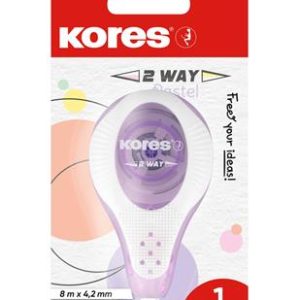 Hibajavító roller, 4,2 mm x 8 m, KORES "2WAY Pastel", vegyes pasztell színekben