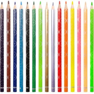 Színes ceruza készlet, háromszögletű, KORES "Kolores Style", 15 különböző szín