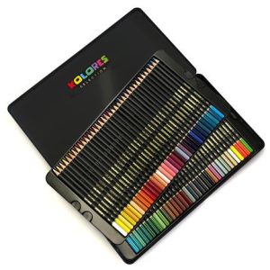 Színes ceruza készlet, háromszögletű, fém doboz, KORES "Kolores Selection", 72 különböző szín