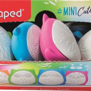 Stresszoldó radír display, MAPED "Mini Cute", vegyes színek