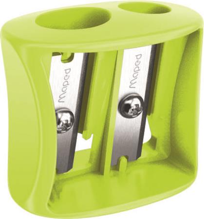 Hegyező display, kétlyukú, MAPED "Vivo" vegyes színek 3 Kétlyukú hegyezők