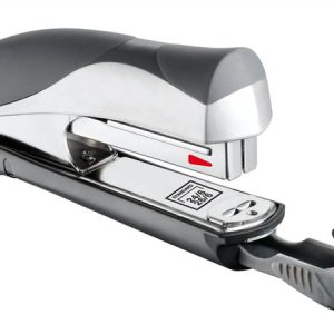 Tűzőgép, 24/6, 26/6, 25 lap, MAPED "Ergologic Half-Strip", ezüst-szürke