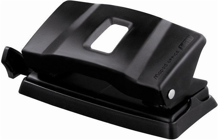 Lyukasztó, kétlyukú, 12 lap, fém, MAPED "Essentials 12", fekete 1 MAPED