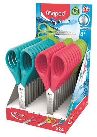 Olló display, iskolai, 13 cm, MAPED "Essentials Pulse", vegyes színek 1 MAPED