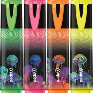 Szövegkiemelő készlet, 1-5 mm, MAPED "Deepsea Paradise Fluo Peps", 4 különböző szín