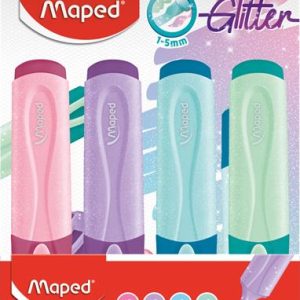 Szövegkiemelő display, 1-5 mm, MAPED "Glitter Fluo Peps", vegyes pasztell színek