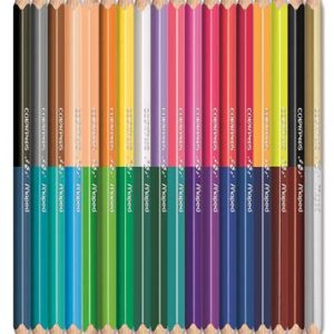 Színes ceruza készlet, háromszögletű, kétvégű, MAPED "Color`Peps Duo", 36 különböző szín