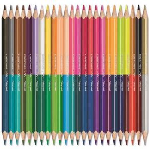 Színes ceruza készlet, háromszögletű, kétvégű, MAPED "Color`Peps Duo", 48 különböző szín