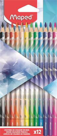Színes ceruza készlet, háromszögletű, MAPED „Arctic jégvilág”, 12 különböző szín 2 Színes ceruza készlet, háromszögletű, MAPED „Arctic jégvilág”, 12 különböző szín