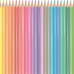 Színes ceruza készlet, háromszögletű, MAPED "Color`Peps Pastel", 24 különböző pasztell szín