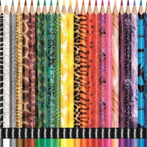 Színes ceruza készlet, háromszögletű, MAPED "Color`Peps Animal", 24 különböző szín